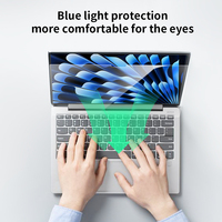 Protecteur d'écran en verre trempé anti-lumière bleue pour MacBook Air Pro M1 M2 M3 M4 HD résistant aux rayures Protection des yeux sans bulles