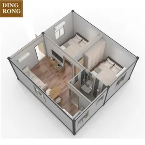 2 3 4 5 bedroom prefab contener house 20 Ft Solar Power box boxable garden office Container Tiny Home Prefabricated House