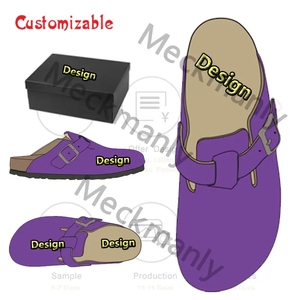 Zuecos de corcho de gamuza unisex al por mayor personalizados, zapatos para zapatillas antideslizantes, zuecos con soporte de arco, Sandalias de tacón para mujer - Product Image 6