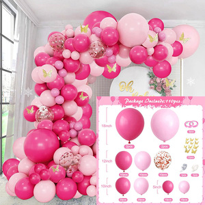 Venta al por mayor de globos de mariposa, conjunto de cadena de globos de cumpleaños para un año de edad, decoración de la boda del Día de San Valentín de la madre - Product Image 6