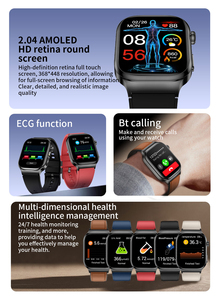 Reloj Inteligente TK18 con Pantalla AMOLED de 2.04 Pulgadas, ECG, Monitor de Temperatura Corporal y Frecuencia Cardíaca, Resistente al Agua IP68, Batería de 650mAh, Reloj Deportivo - Product Image 2