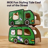 Maison pour chat à deux étages avec papier ondulé résistant aux griffes, lit pour animaux de compagnie, jouet pour chat de haute qualité, emballé en carton en gros