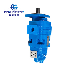Pompa Idraulica a Ingranaggi Tandem Genhorizon P2100 <span class=keywords><strong>0010</strong></span> per Pala Gommata LG956 LG956L LG953 con Albero a 14 Scanalature - Product Image 3