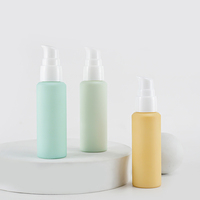 Ensembles d'emballages cosmétiques modernes simplicité 30ml verre opale vide avec pompe ensemble de soins de la peau bouteille de lotion pour le visage