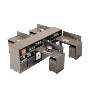 Escritorio de oficina y silla Combinación Personal Tarjeta de oficina Espacio Tarjeta Asiento Pantalla simple moderna Estación DE TRABAJO Escritorio de computadora de oficina - Product Image 5