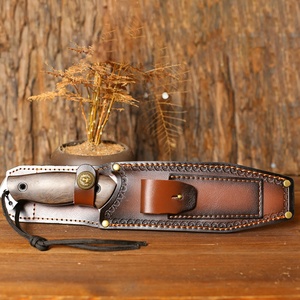 Couteau de poche en acier inoxydable à haute teneur en carbone personnalisable OEM, motif gravé, manche en bois pour le bricolage, le camping en plein air, la chasse et la survie - Product Image 3