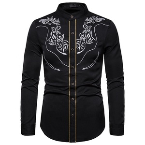 Vêtements Western brodés pour hommes en gros, chemises de <span class=keywords><strong>cowboy</strong></span>, smoking - Product Image 1