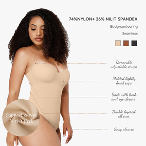 Waistdear - Body Moldeador de Cintura para Mujer, <span class=keywords><strong>con</strong></span> Control de Abdomen, <span class=keywords><strong>con</strong></span> Sujetador, Faja Reductora, Moldeador de Espalda Descubierta, Body Tipo Tanga - Product Image 2