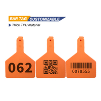 YDES-018 Neue TPU Präzisions-Lasergravierte Großformatige Nutztier-Identifikations-Ohrmarken für Rinder, Schweine, Schafe & Ziegen (110x76mm)