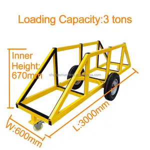Custom 3 Tons U-shape Hand Push Trolley Cart Industry Heavy Duty Foldable Hand Truck Cart With 4 Wheels