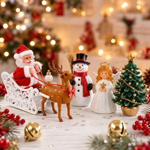 Figura de Reno y Trineo de Santa Claus Eléctrico Hecho a Mano, Juguete Animado con Batería, Musical, Clásico de <span class=keywords><strong>Navidad</strong></span>, de Plástico, para Interiores - Product Image 4