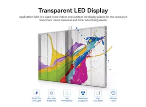 P3.9 P4.8 P5 P6 pantalla de publicidad Led de vidrio transparente Pantalla de película interior Led película Led transparente para vidrio