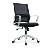 Promotion réglable mi-dos noir treillis métallique pivotant moderne personnel ordinateur chaise de bureau soutien lombaire garantie de 60 mois