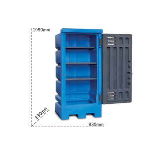 Carvel 830x830x1990mm armoire de sécurité monobloc en polyéthylène pour produits chimiques corrosifs - Product Image 2