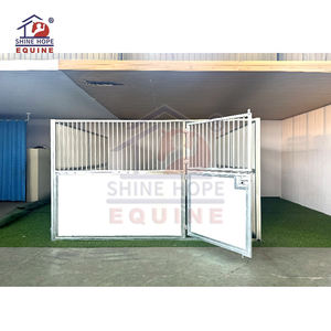 ポータブル可動馬小屋一時的な12フィートの馬の屋台の正面 - Product Image 3