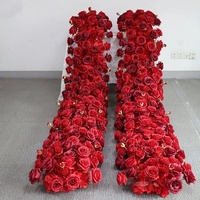 Décoration Murale de Mariage en Soie Artificielle Faite Main de Luxe, Roses Personnalisables (1m/2m), Arches et Centres de Table Gratuits
