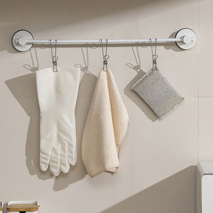 Stainless Steel Clothes <b>Clip</b> Rectangle Durable <b>Hook</b> Type For Bathroom Towel Hanging - Product Image 2