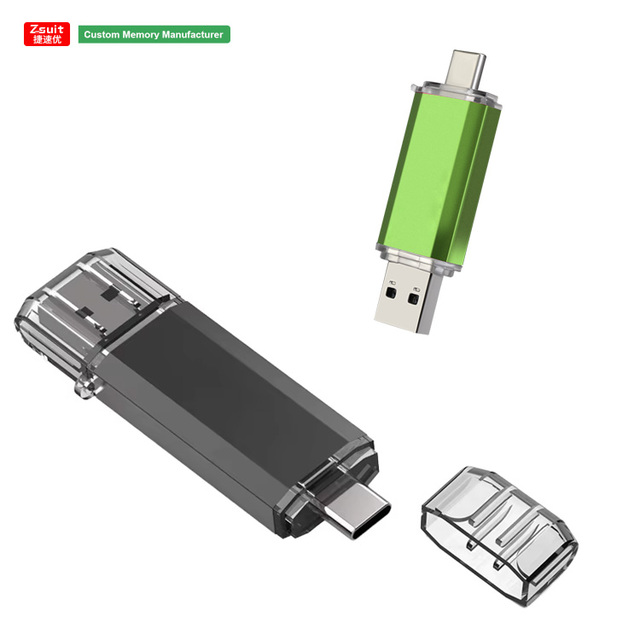 Lower Price Thumb Drive USB a & C Mobile Phone External Memory Storage Stick USB C Flash Drive for MacBook and Android Phones