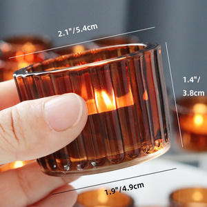 Vente <span class=keywords><strong>en</strong></span> gros de 24 petits bougeoirs votifs <span class=keywords><strong>en</strong></span> <span class=keywords><strong>verre</strong></span> nordique vintage pour pot de décoration de Noël - Product Image 3