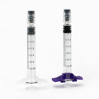 Seringue en verre stérilisée de 10 ml (10 cc) avec embout Luer Lock, poignée ergonomique et emballage sous blister