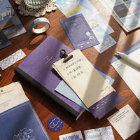 Cuaderno de tapa dura A6 B5 para la escuela, regalo, costura, encuadernación, álbum de recortes, diario, con cinta adhesiva y caja de papel.