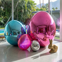 Globo Esférico Iridiscente Inflable, Esfera de Burbuja de PVC, Decoración para Bodas, Fiestas, Navidad, Grandes Esferas Decorativas Brillantes en Forma de Huevo
