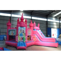 Château gonflable princesse à bas prix, combo de château gonflable, château gonflable avec toboggan pour location de fête