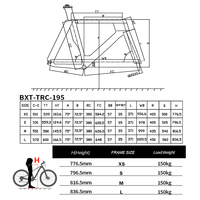 BXT TRC-195 de piste 2025 T1000 cadre de vélo de piste en Fiber de carbone piste à engrenage fixe cadre de vélo de route fourche tige de selle casque