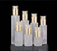 Flacon pulvérisateur en verre dépoli rechargeable de 20 ml, 30 ml, 40 ml, 60 ml, 80 ml, 100 ml, 120 ml avec pompe à pression pour sérum, crème et liquides de soin de la peau