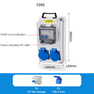 IP65 tahan air, tahan debu, kotak soket industri tahan api pemutus sirkuit listrik kotak distribusi - Product Image 2