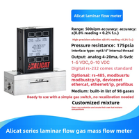 Le débitmètre massique de gaz à flux laminaire ALICAT est équipé de 98 types de gaz pour créer une étalonnage de flux de gaz mixte