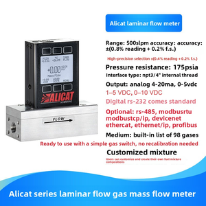 El Medidor de Flujo Másico de Gas de Flujo Laminar <span class=keywords><strong>ALICAT</strong></span> Está Equipado con 98 Tipos de Gases para Crear una Calibración de Flujo de Gas Mixto - Product Image 6
