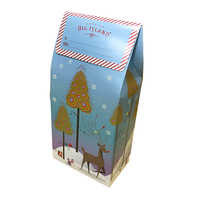 Boîte cadeau de Noël pour fruits avec papier kraft et matériaux recyclés - Taille personnalisable