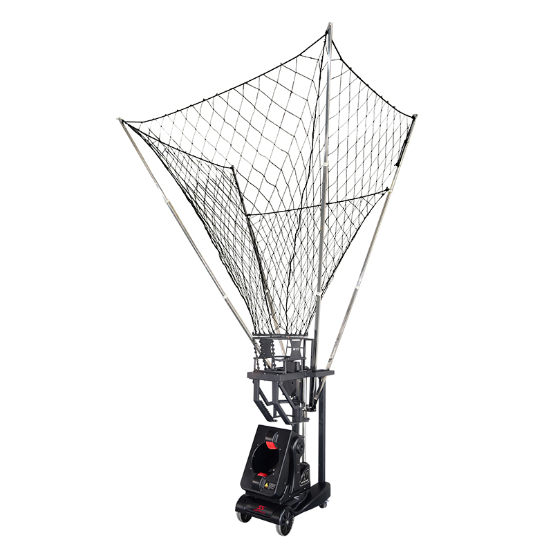 SIBOASI Intelligent Foldable Adjustable Durable ABS/Metal Large Basketball Rebound Shooting Machine 1-3 Balls Capacity 1.5-7s