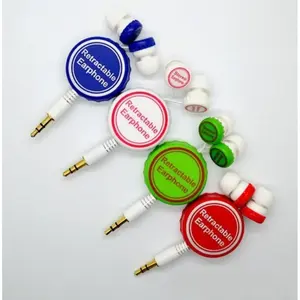 Auriculares retráctiles con tapón para botella, gadgets personalizados - Product Image 2