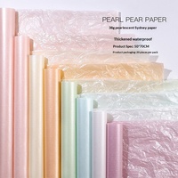 Papel de Regalo Impermeable, Perlado, Reciclable, de 38 g, Material de Papel para Envolver Ramos de Flores, Papel para Envolver Pasteles