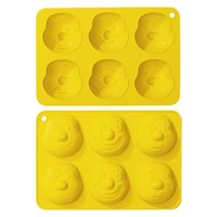 Cetakan Silikon Ramah Lingkungan Bebas BPA, Desain Badut Lucu, Grosir Kustom, Dapat Digunakan Kembali, Aman untuk Oven dan Microwave