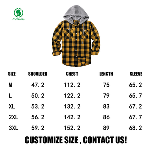 <span class=keywords><strong>Chemise</strong></span> à <span class=keywords><strong>carreaux</strong></span> décontractée pour hommes de taille américaine à capuche à manches longues double poche printemps automne veste en flanelle à double poche de grande taille - Product Image 6