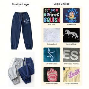 Wholesale Heavyweight Jogger Pants Winter High Quality Fleece Thick Printed Casual Bunch Foot Custom Men's <b>Oversized</b> <b>Sweatpants</b> - Product Image 4