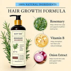 <span class=keywords><strong>Shampoo</strong></span> Anticaduta al Rosmarino con Vitamina B, Cipolla e Cheratina, Senza Solfati, Parabeni e Siliconi, Cruelty-Free, 500ml OEM - Product Image 3