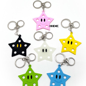 Llavero de Estrella Brillante en la Oscuridad, Colgante de PVC con Dibujos Animados, Cierre de Langosta para Mochilas, Llaves, Bolsos y Accesorios - Product Image 1