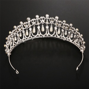 Couronnes <span class=keywords><strong>de</strong></span> <span class=keywords><strong>mariée</strong></span> et voiles Shenglan, nouvelles couronnes <span class=keywords><strong>de</strong></span> princesse en cristal et perles faites à la main - Product Image 2