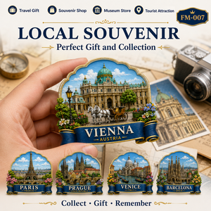 Imán de Resina 3D Moderno para Refrigerador, Colección de Lugares Emblemáticos de Ciudades: París, Viena, Praga, Budapest, Venecia, <span class=keywords><strong>Barcelona</strong></span> - Product Image 1