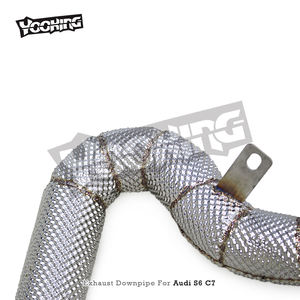 Tuyau de descente du collecteur de moteur pour <span class=keywords><strong>Audi</strong></span> <span class=keywords><strong>RS6</strong></span>/RS7 <span class=keywords><strong>C7</strong></span> 4.0T 2014-2018 <span class=keywords><strong>Performance</strong></span> Sport Car SS304 Tuyaux droits Silencieux Système d'échappement - Product Image 4