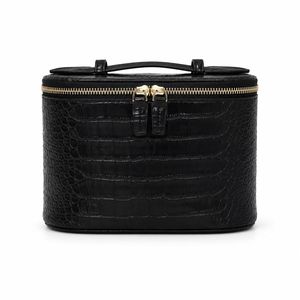 Custom Logo PU Crocodile Pattern Cosmetic Bag Travel <b>Makeup</b> Vanity <b>Case</b> with Handle OEM ODM Wholesale Supplier - Product Image 1