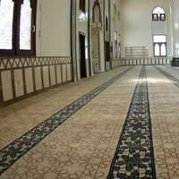Tapis de prière Axminster en nylon bleu Patchwork Design Tapis de prière musulman pour un usage domestique pour mosquée ou église