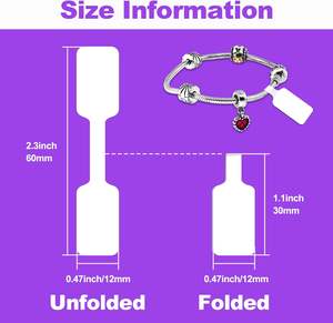 Cartellini dei prezzi dei gioielli adesivi Roll per collana anello espositore etichette etichette etichette accessori carta da esposizione - Product Image 2