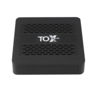 TOX5 Lite Android 14 Quad Core Smart TV Box S905X5M Wifi Dual 1000M LAN BT4.1 Compatible con H.265 4K 60fps DLNA USB3.0 Reproductor Multimedia
