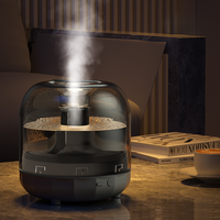 Humidificateur ultrasonique diffuseur d'arômes 500 ml avec lumière LED à changement de couleur pour la maison, la chambre, l'hôtel, usage domestique, faible bruit, batterie/USB