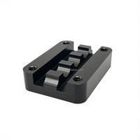 Pièces usinées CNC en aluminium anodisé noir, composants de support pour boîtier d'appareil électronique